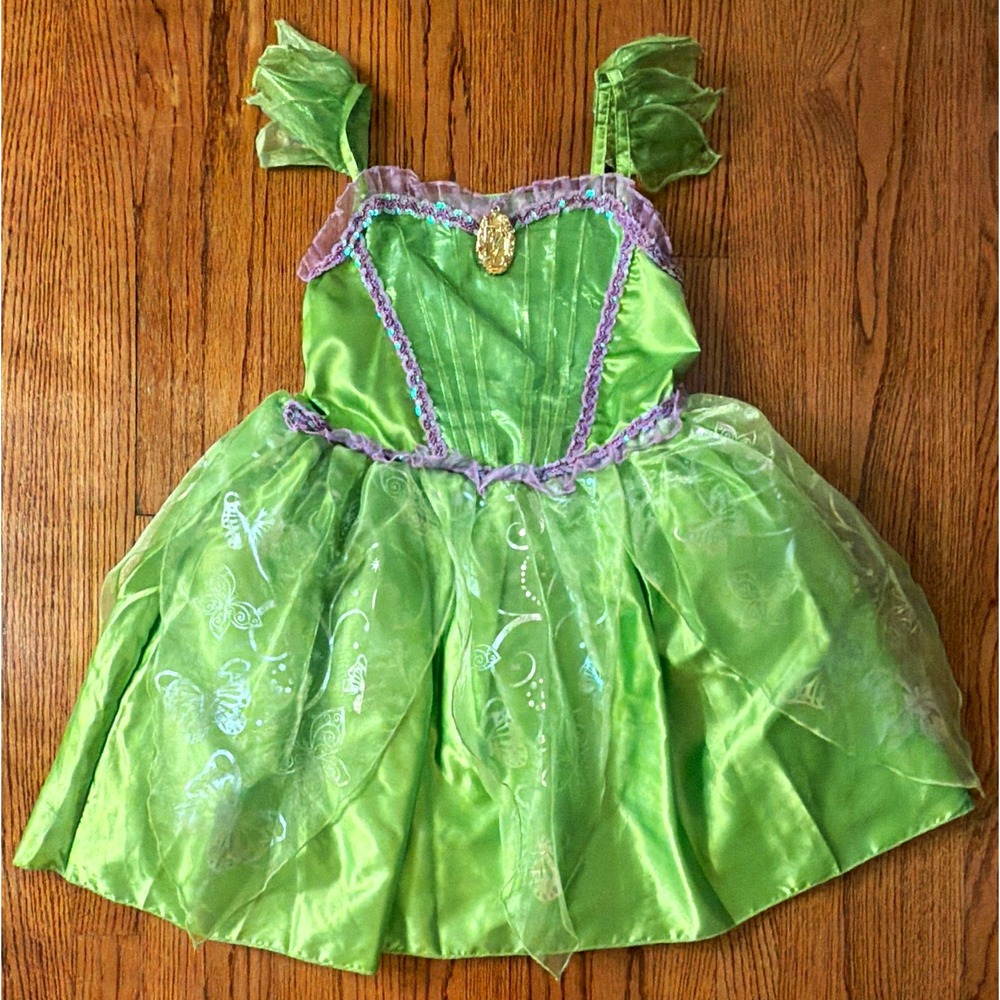 Disney Bibbidi Bobbidi Boutique Tinker Bell Green Costume Dress Size 11/12